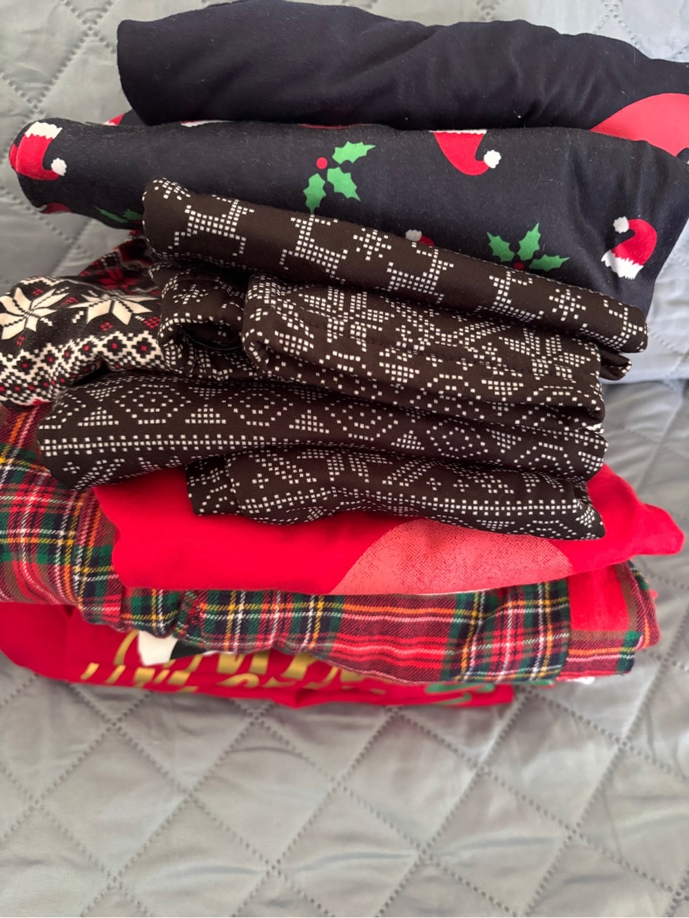 Women’s Black Holiday Print Leggings - Stretch Comfort